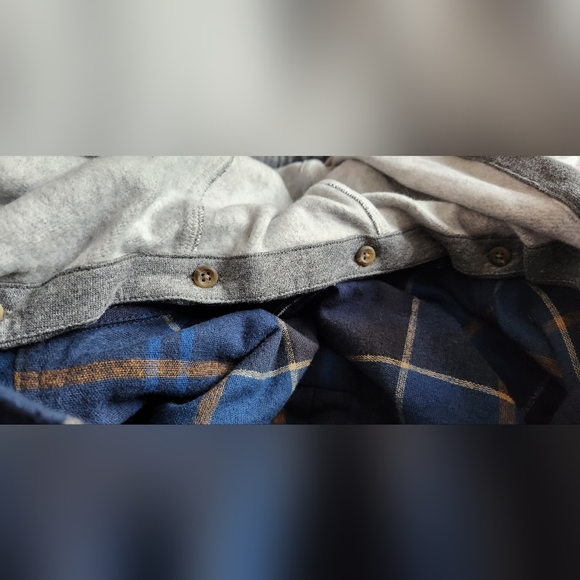 Le 31 By Simons Flannel Shirt Detachable Hood Sz XL Modern Fit - Picture 10 of 15